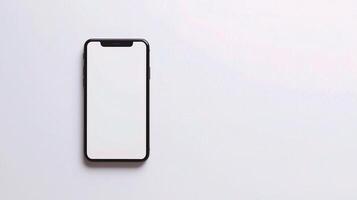 Modern Isolated Smartphone on White Background for Creative Use photo