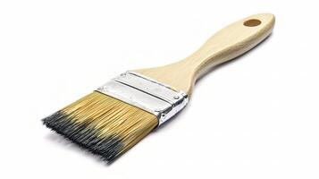 Used Paint Brush on White Background for Artistic or Craft Projects photo