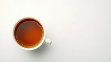 Isolated Cup of Tea on White Background for Creative Projects photo