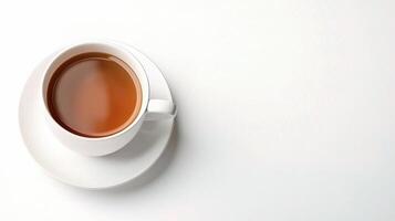 Isolated Cup of Tea on White Background for Gastronomy Presentation photo