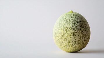 Fresh Melon Isolated on White Background with Copy Space photo