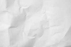 White Paper Texture background. Crumpled white paper abstract shape background with space paper for text photo