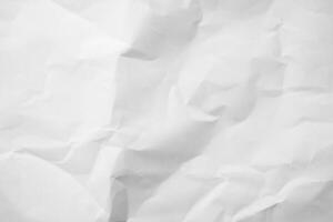 White Paper Texture background. Crumpled white paper abstract shape background with space paper for text photo