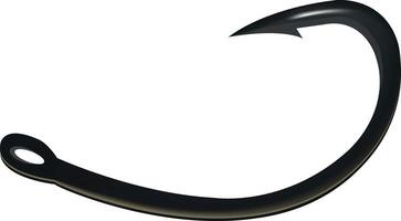 A black hook with a long handle vector