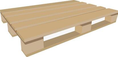 A wooden pallet on a white background vector