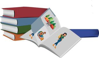 A book with a picture of a person on it vector
