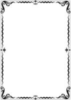 Thai pattern frame, vintage pattern border vector
