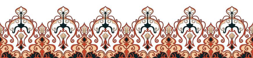 Baroque border. Abstract pattern. Ethnic tribes for frames, carpet patterns, carved templates. vector