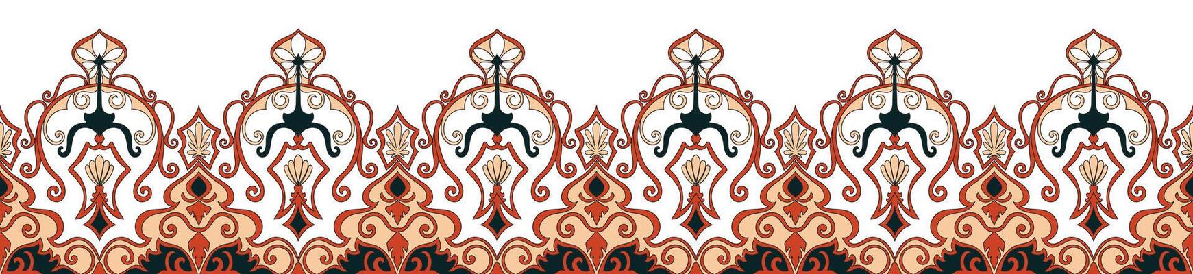 Baroque border. Abstract pattern. Ethnic tribes for frames, carpet patterns, carved templates.
