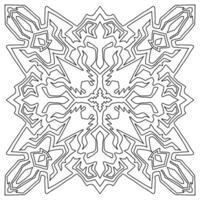 Abstract robot lines for coloring abstract flowers. vector