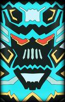 Game carpet background, blue card, seamless abstract pattern carpet. vector