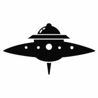 Spaceship silhouette illustration vector