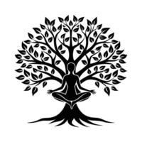 Spiritual Tree of Life Goddess - Symbol of Growth, Energy, and Balance for Design vector