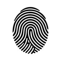 Biometric Fingerprint - Modern Digital Identity Design for Security Technology vector