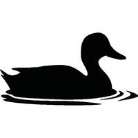 A silhouette of a duck on a white background vector