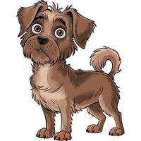 Inquisitive Brown Dog with a Puzzled Expression. vector