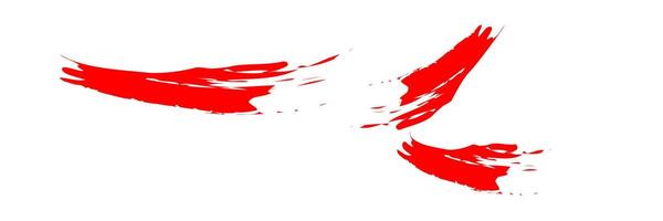A red and white drawing of a bird vector