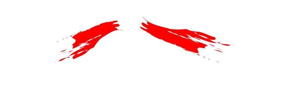 A red paint brush is on a white background vector