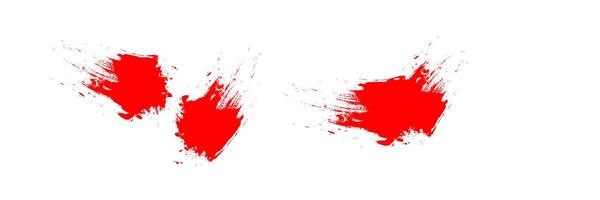 Two red paint splatters on a white background vector