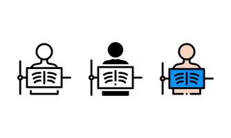 rontgen Icon. with outline, glyph, and filled outline style. healthcare concept vector