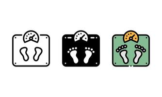 weighing scale icon. with outline, glyph, and filled outline style. healthcare concept vector