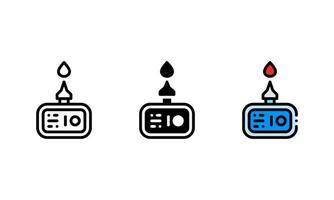 glucometer or glucose check icon. with outline, glyph, and filled outline style vector