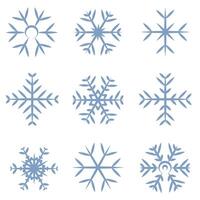 Snowflake collection. Nice element for Christmas banners, cards. Set of organic and geometric snowflakes. vector