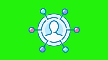 A circle with a person icon inside it, set against a green background, perfect for minimalistic and modern design concepts. video