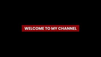 Minimal Welcome to My Channel Intro , Bouncing Welcoming Text animation on black screen, Welcome to my channel text animation video