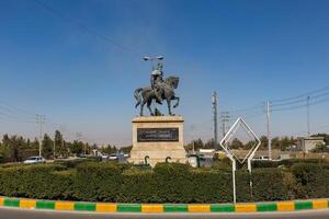Mashhad, Razavi Khorasan Province, Iran - September 11, 2024 - Equestrian statue in the city of Mashhad. photo