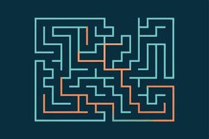Complex Maze Puzzle Two Paths, Solution, Challenge, Strategy, Goal, Labyrinth, Paths, Journey, vector