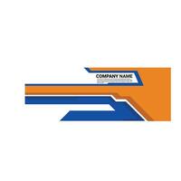 modern sticker design for side body of company delivery van vector