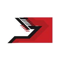 red and black background sticker design for delivery cargo van body vector
