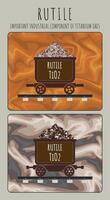 Rutile. Illustration of Rutile. ORE FOR INDUSTRIAL PRODUCTION OF TITANIUM vector