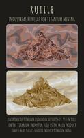 ORE. Illustration of Rutile. ORE FOR INDUSTRIAL PRODUCTION OF TITANIUM vector