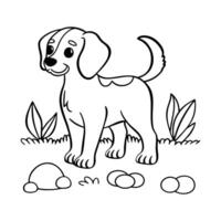 dog coloring book design vector
