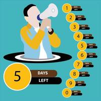 5 Days Count Down vector