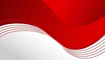 Abstract red and white elegant wave background vector
