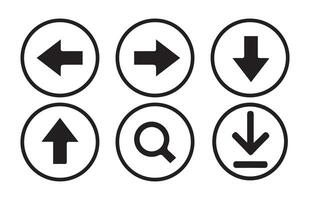 Set of Download flat vectors icons. install symbols. Upload buttons. Load symbols. Software download arrows. Save buttons.