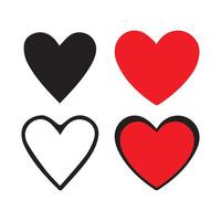 abstract line heart set. valentine's day, love and romantic symbols .illustration EPS 10 vector