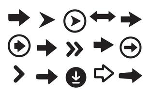 Arrow icon set. Arrow. Cursor. Collection different arrows sign vector