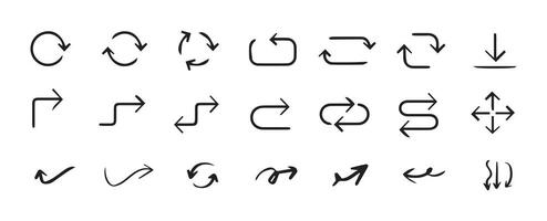 black down arrow icons. isolated elements on white background. vector