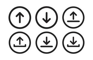 Set of Download flat vectors icons.