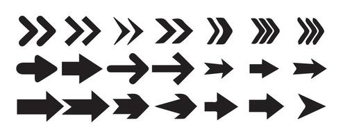 Arrows collection. Arrow. Black arrows icons. Cursor. Different arrow signs. vector