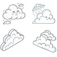Cloud Haven. Simple cloudy shapes vector