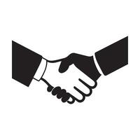 Business handshake contract agreement flat icon for apps and websites. vector
