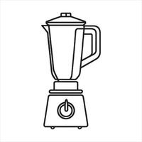 Thin line blender silhouette on white background vector