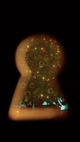 Looking At Christmas Through The Keyhole Of A Door video
