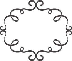 Elegant swirls and flourishes form a sophisticated decorative frame, perfect for adding a touch of classic style to invitations, announcements, or other design projects on a clean white background vector