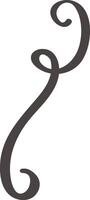 Dark gray swirl design exuding elegance and sophistication, featuring graceful curves and flowing lines, enhancing various design projects with its visual appeal vector